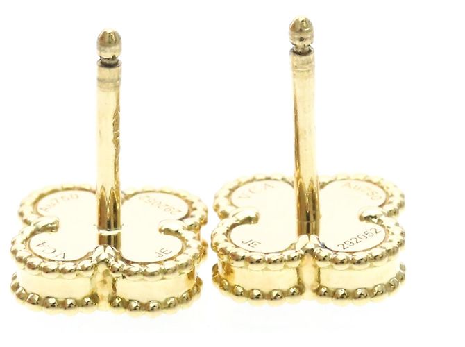 Orecchini Van Cleef & Arpels Sweet Alhambra Onyx D'oro - vista 4