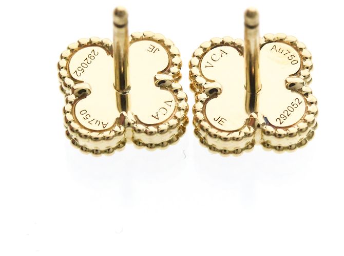 Orecchini Van Cleef & Arpels Sweet Alhambra Onyx D'oro - vista 7