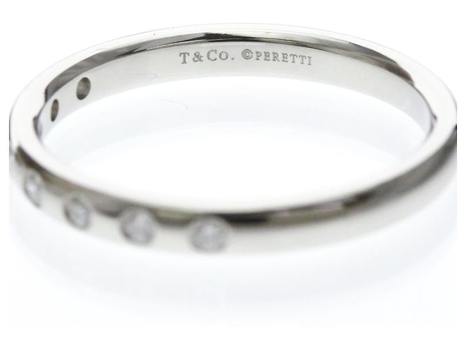 Tiffany & Co Tiffany Stacking Band Ring mit Diamanten Silber - Ansicht 6