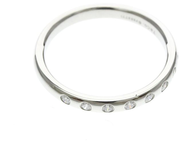 Tiffany & Co Tiffany Stacking Band Ring mit Diamanten Silber - Ansicht 9