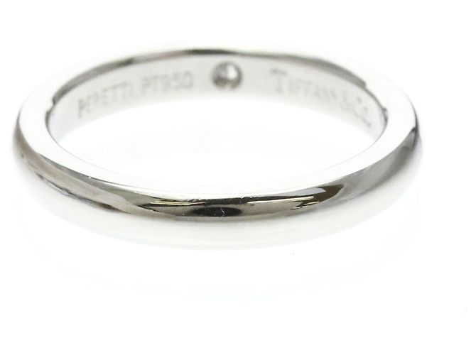 Tiffany & Co Bague Tiffany Stacking Band 1P Diamond Argenté - vue 3