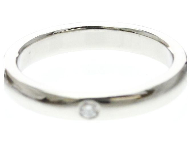Tiffany & Co Bague Tiffany Stacking Band 1P Diamond Argenté - vue 5