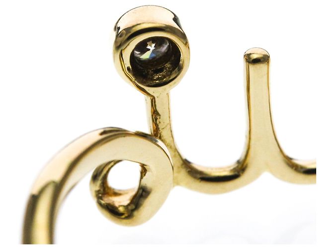 Anello Christian Dior Dior Amour in Oro Giallo D'oro - vista 9