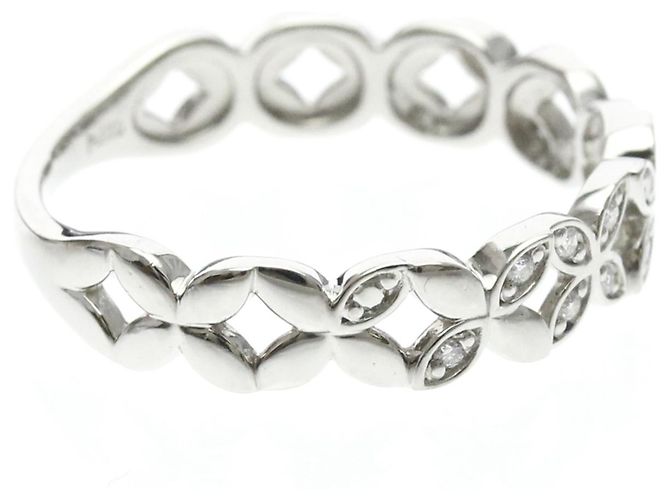 Autre Marque Vendome Aoyama Ring mit Diamantblumenmotiv Silber - Ansicht 4