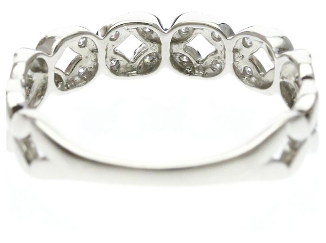 Autre Marque Vendome Aoyama Ring mit Diamantblumenmotiv Silber - Ansicht 7
