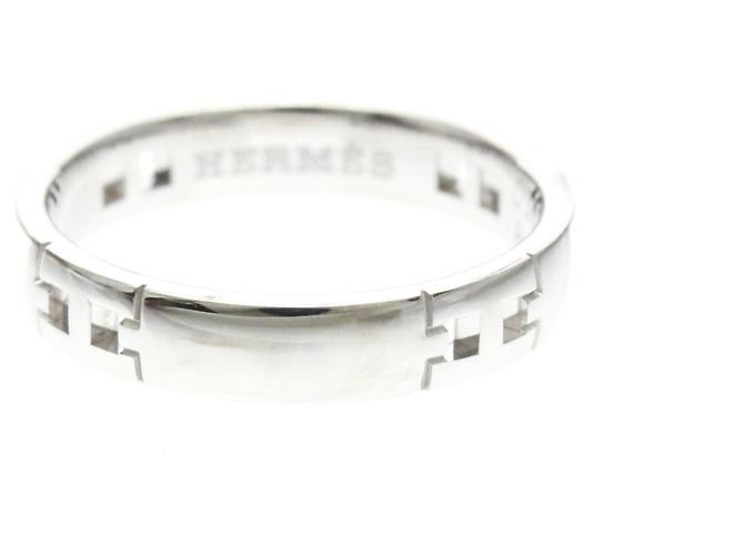 Ring Hermès Anel Hermes Ever Hercules em ouro branco 18K Prata - vista 2