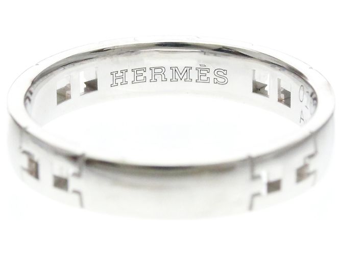 Ring Hermès Anel Hermes Ever Hercules em ouro branco 18K Prata - vista 6