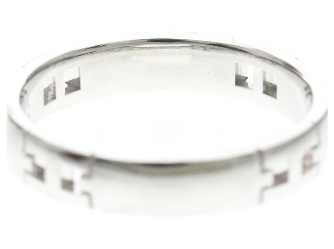 Ring Hermès Anel Hermes Ever Hercules em ouro branco 18K Prata - vista 8