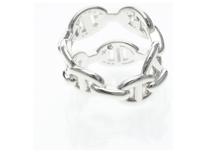 Hermès Hermes Chaine d'Ancre Enchainée Double Ring Argento - vista 3