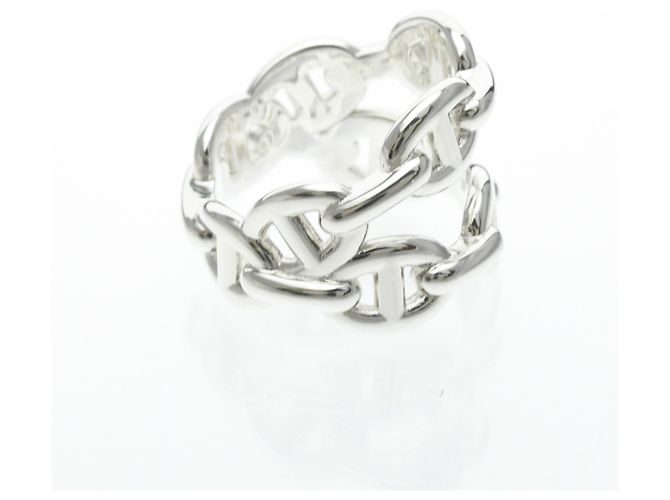 Hermès Hermes Chaine d'Ancre Enchainée Double Ring Argento - vista 4