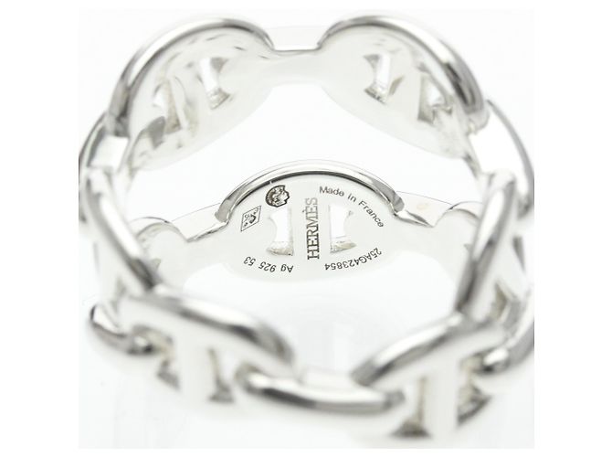 Hermès Hermes Chaine d'Ancre Enchainée Double Ring Argento - vista 7