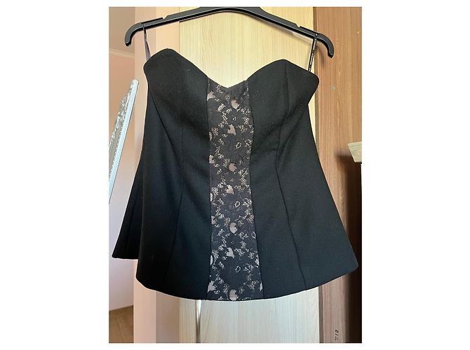 By Malene Birger Top Corset Ermelinda em Lã Preto - vista 6
