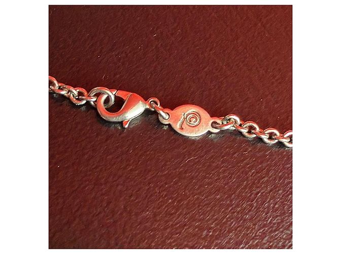 Collana Alexander McQueen con pendente teschio e fiore in argento - vista 8
