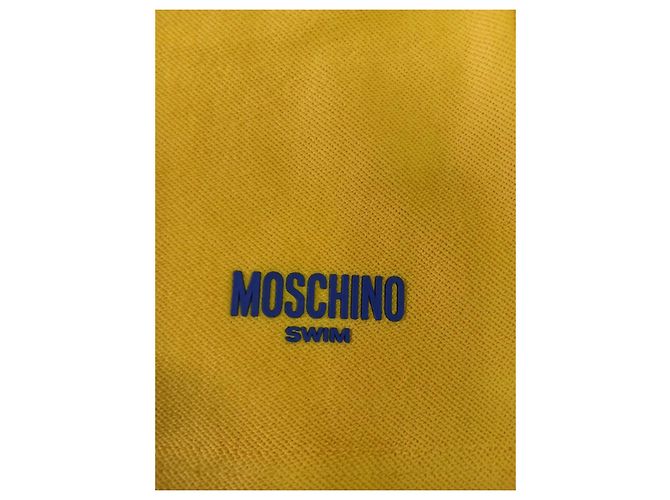Pantaloncini Moschino Swim in misto cotone giallo - vista 3