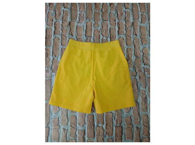 Pantaloncini Moschino Swim in misto cotone giallo - vista 4