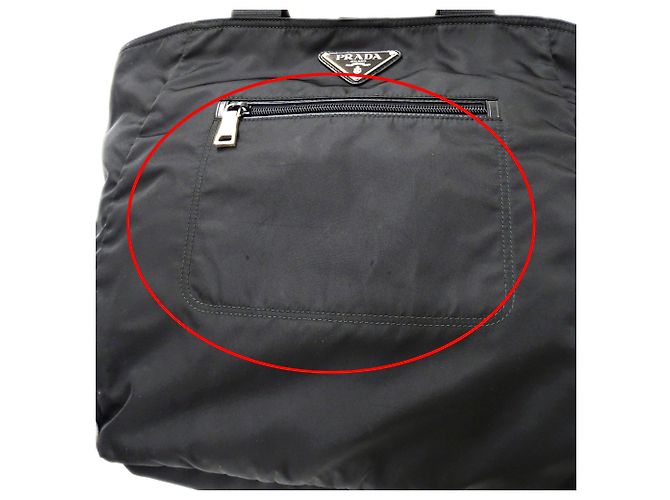 Tote Borsa a mano Prada in nylon nero - vista 7
