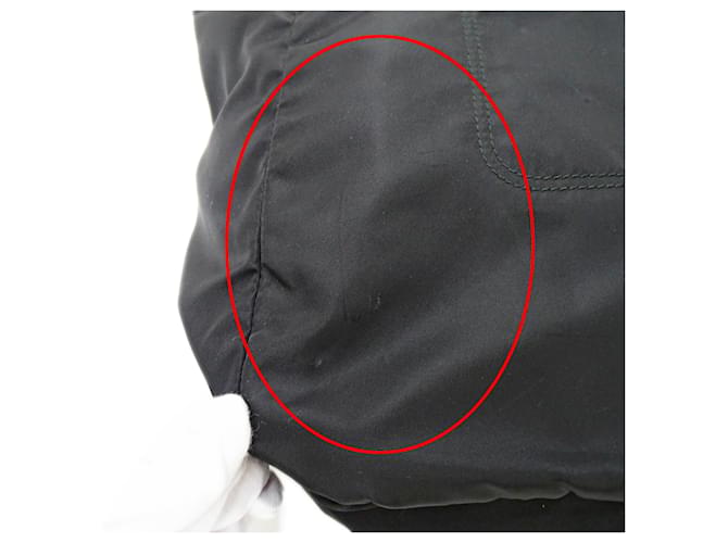 Tote Borsa a mano Prada in nylon nero - vista 8
