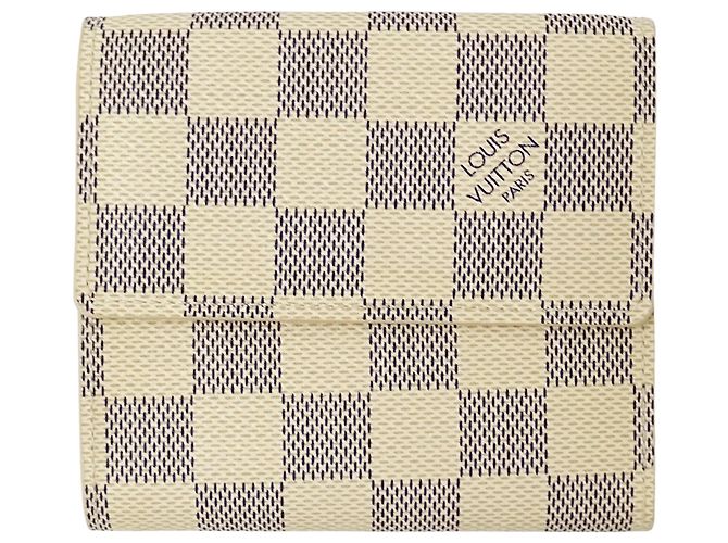 Cartera bi-fold para mujer Louis Vuitton Damier Azur Blanco - vista 2