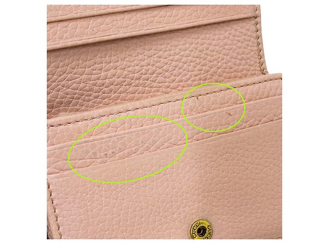 Portafoglio Gucci bi-fold in pelle rosa - vista 14