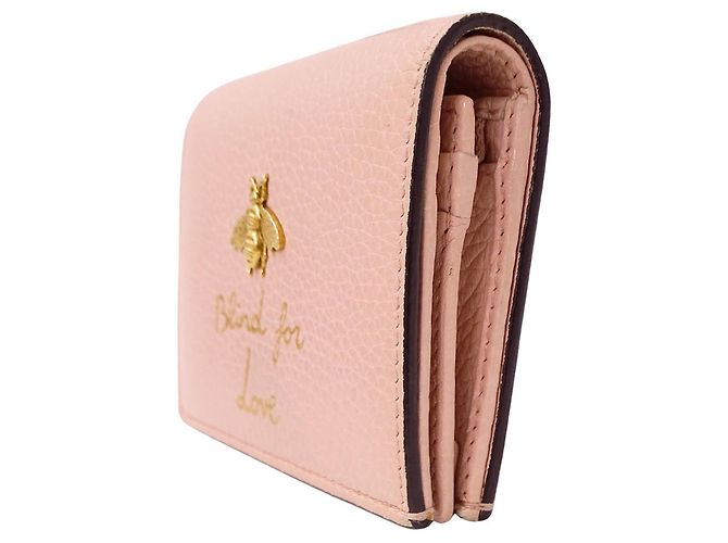 Portafoglio Gucci bi-fold in pelle rosa - vista 4