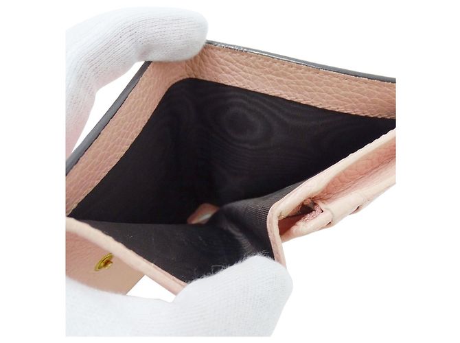 Portafoglio Gucci bi-fold in pelle rosa - vista 7