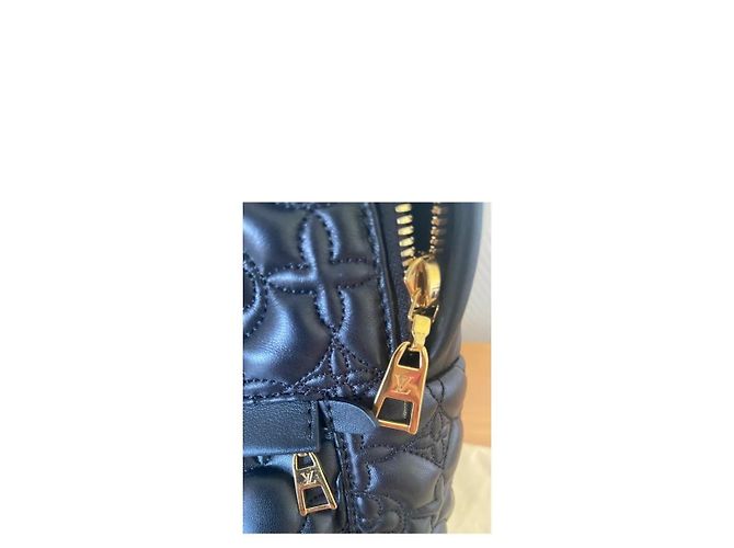 Louis Vuitton Palm Springs PM Quilted Leather Backpack Black - view 5