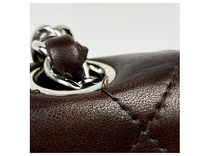 Timeless Borsa a tracolla Chanel Matelassé Single Flap con catena Marrone - vista 6