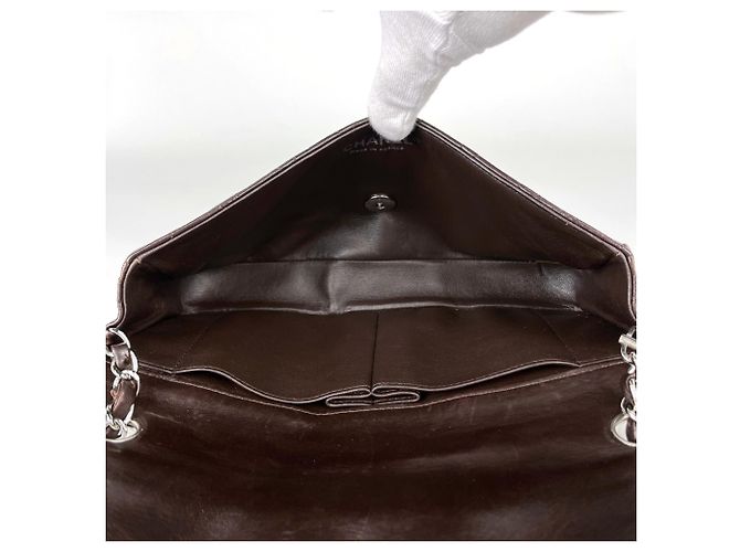 Timeless Borsa a tracolla Chanel Matelassé Single Flap con catena Marrone - vista 8