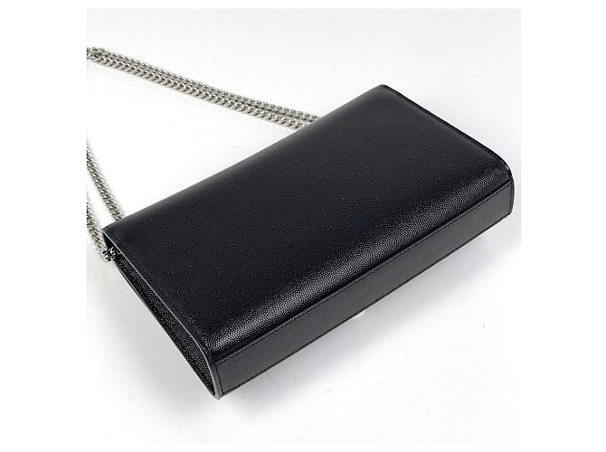 Bolso de hombro con cadena Saint Laurent Kate Monogram Negro - vista 2