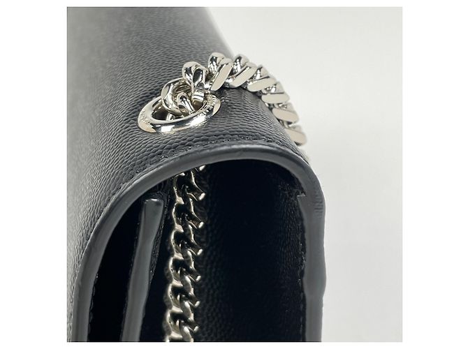 Bolso de hombro con cadena Saint Laurent Kate Monogram Negro - vista 4