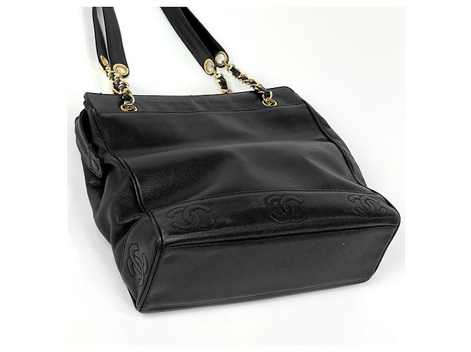 Borsa Tote Chanel Triple Coco Mark Nero - vista 2