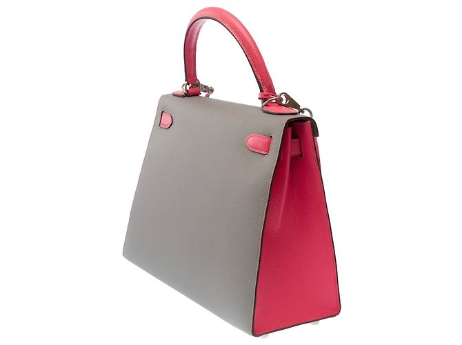 Hermès Borsa HERMES Kelly 28 in Pelle Grigia - 103792 Grigio - vista 6
