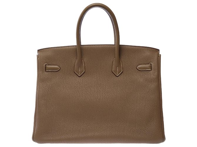 Hermès Borsa HERMES Birkin 35 in Pelle Étoupe - 103793 Taupe - vista 4
