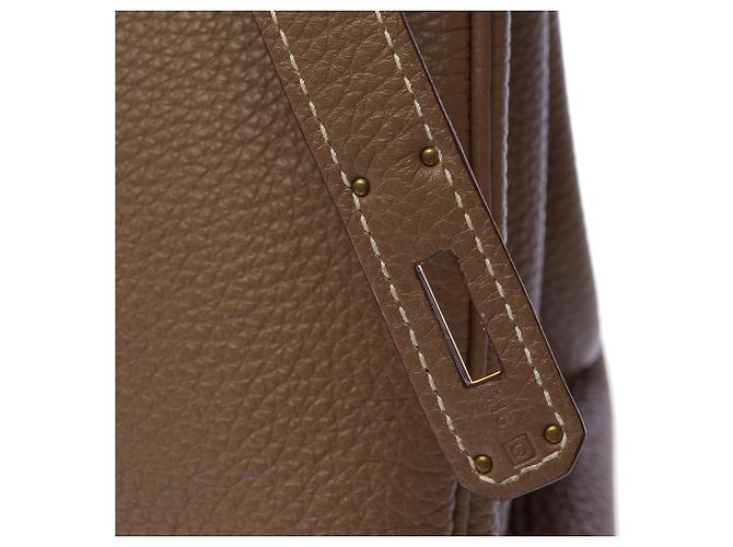 Hermès Borsa HERMES Birkin 35 in Pelle Étoupe - 103793 Taupe - vista 8