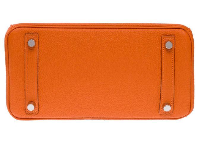 Hermès Borsa HERMES Birkin 25 in Pelle Arancione - 103794 - vista 10