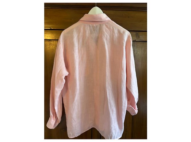 Camisa de lino rosa Saint Laurent Rive Gauche - vista 2