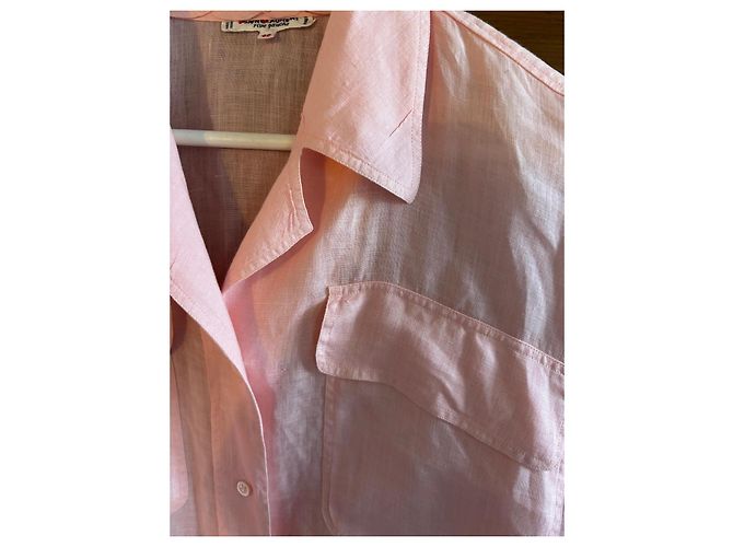 Camisa de lino rosa Saint Laurent Rive Gauche - vista 4