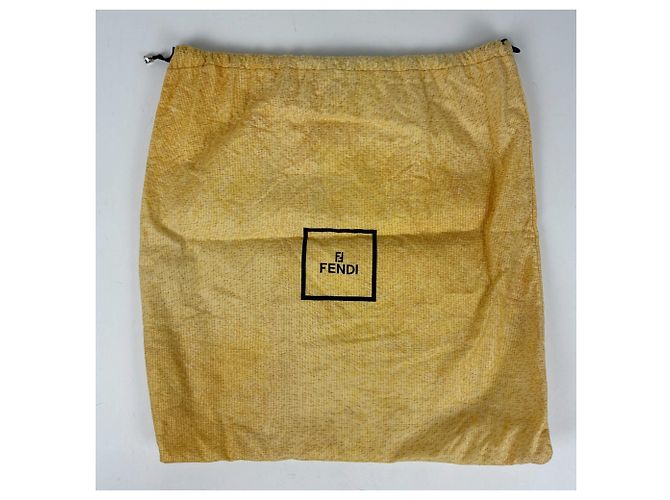 Borsa Fendi Zucca marrone in pelle e tela - vista 7