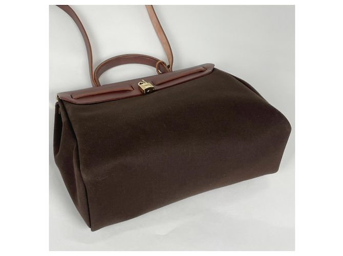 Hermès Hermes Herbag PM Handtasche Braun - Ansicht 2