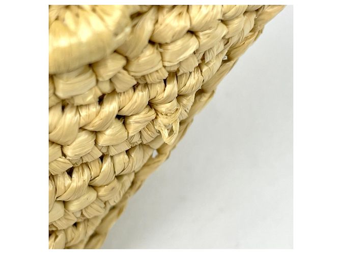 Borsa in rafia Crochet Triangle 3-Way Prada Marrone - vista 4