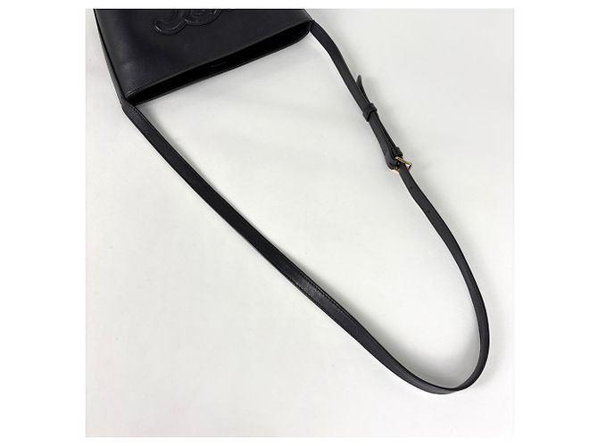 Céline Bolso de hombro Celine Small Bucket Cuire Triomphe Negro - vista 7