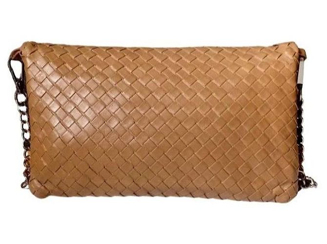 Autre Marque Milaner Julia Woven Leather Shoulder Bag Brown - view 4