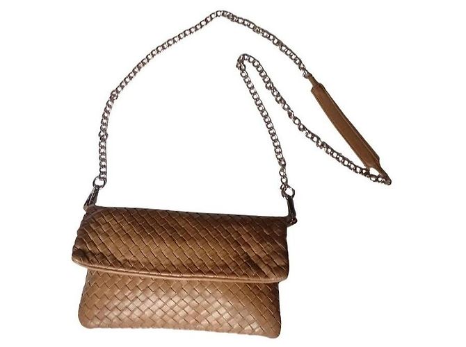 Autre Marque Milaner Julia Woven Leather Shoulder Bag Brown - view 6