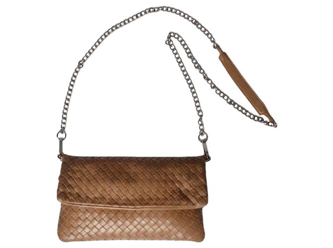Autre Marque Milaner Julia Woven Leather Shoulder Bag Brown - view 7