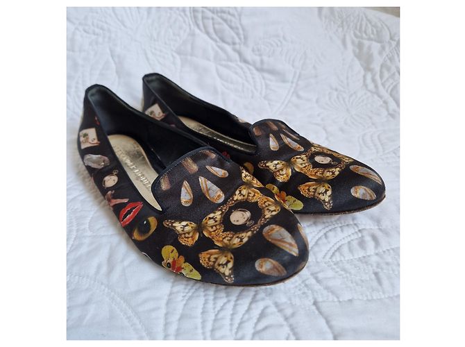 Alexander McQueen Ballerine Stampate Nere Nero Multicolore - vista 2