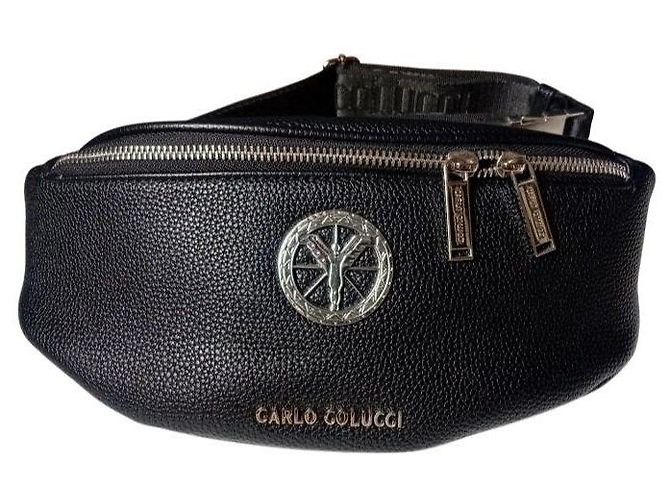 Autre Marque Carlo Colucci Bolso Cinturón de Cuero Negro - vista 6