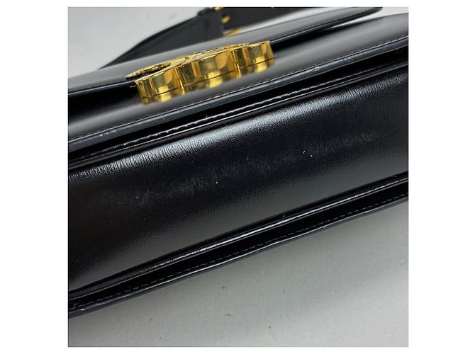 Céline Sac épaule Celine Triomphe Vache Noir - vue 3