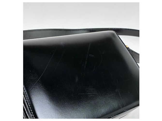 Céline Sac épaule Celine Triomphe Vache Noir - vue 5