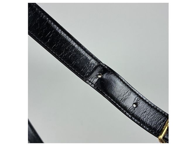 Céline Sac épaule Celine Triomphe Vache Noir - vue 6