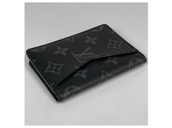 Portabiglietti Louis Vuitton in Monogram Eclipse Noir Nero - vista 2